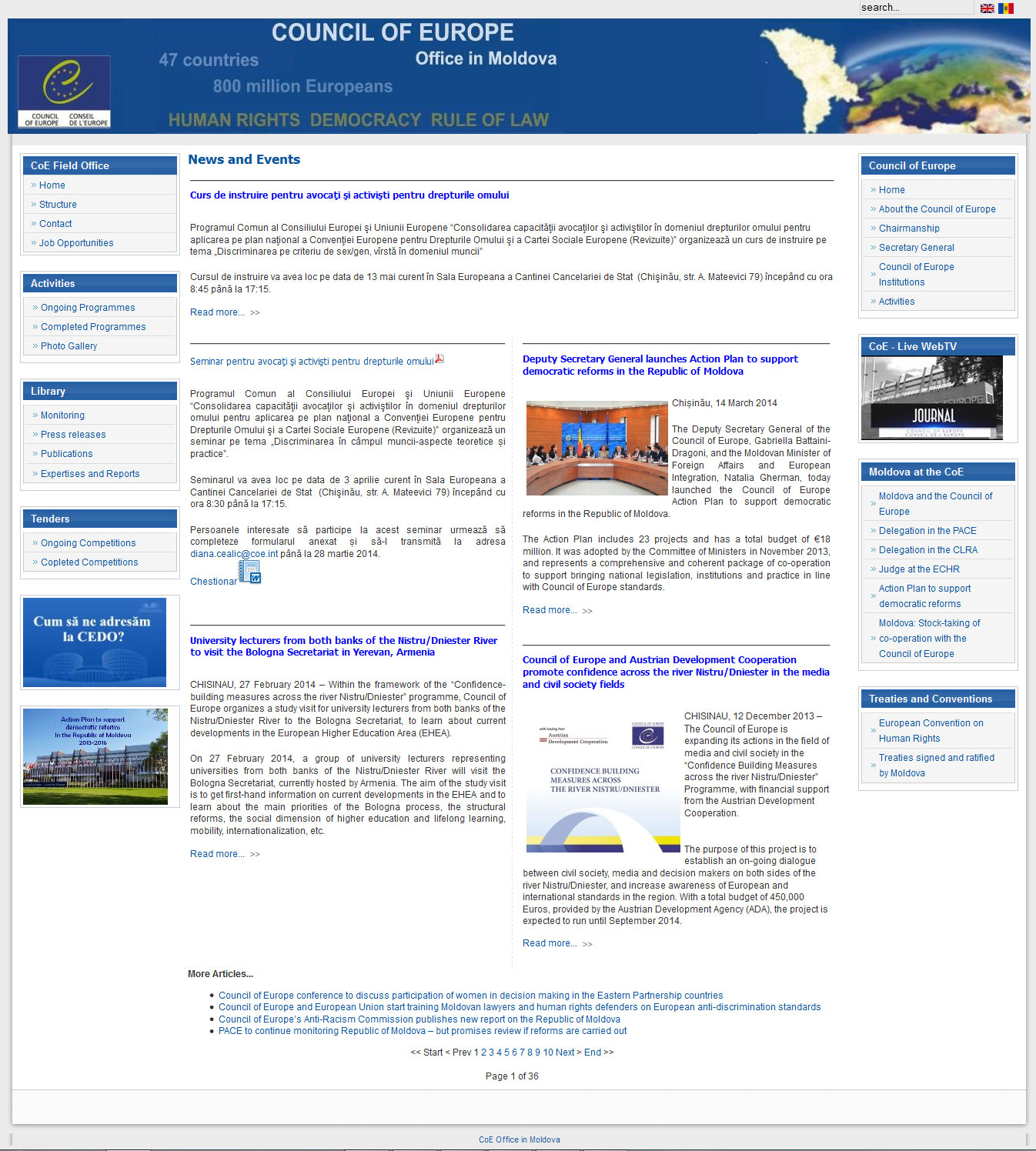 Council of Europe in Moldova